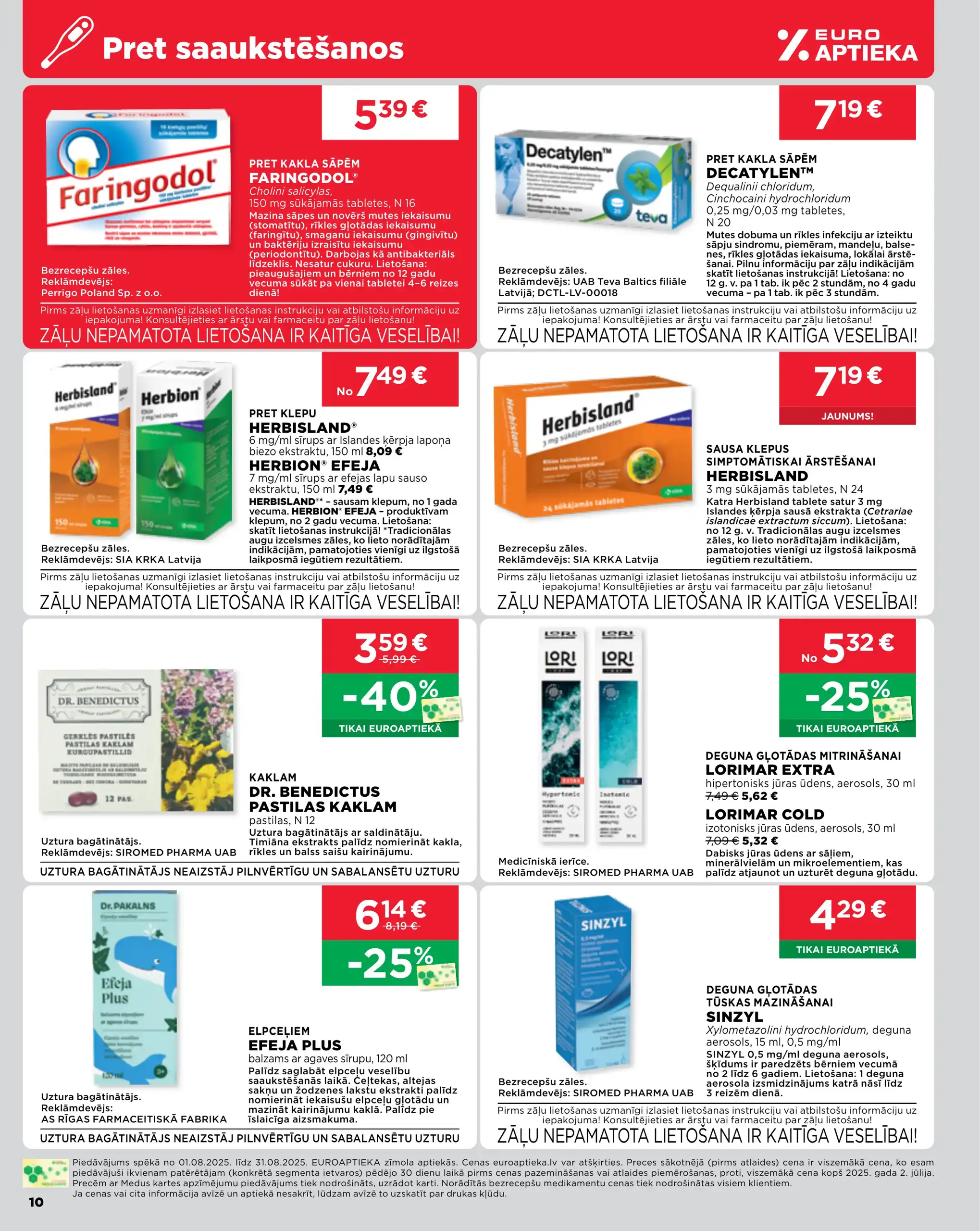 EUROAPTIEKA 01-08-2025-31-08-2025 Page 10