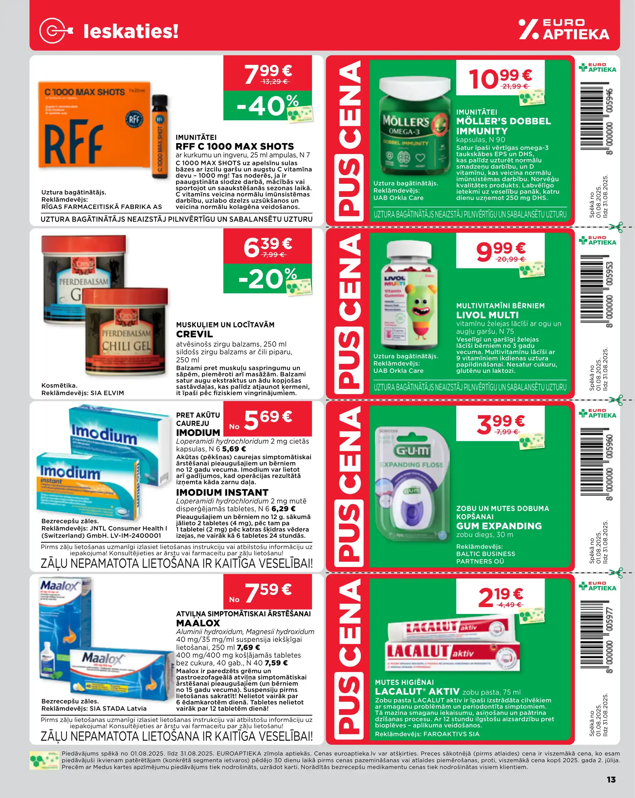 EUROAPTIEKA 01-08-2025-31-08-2025 Page 13