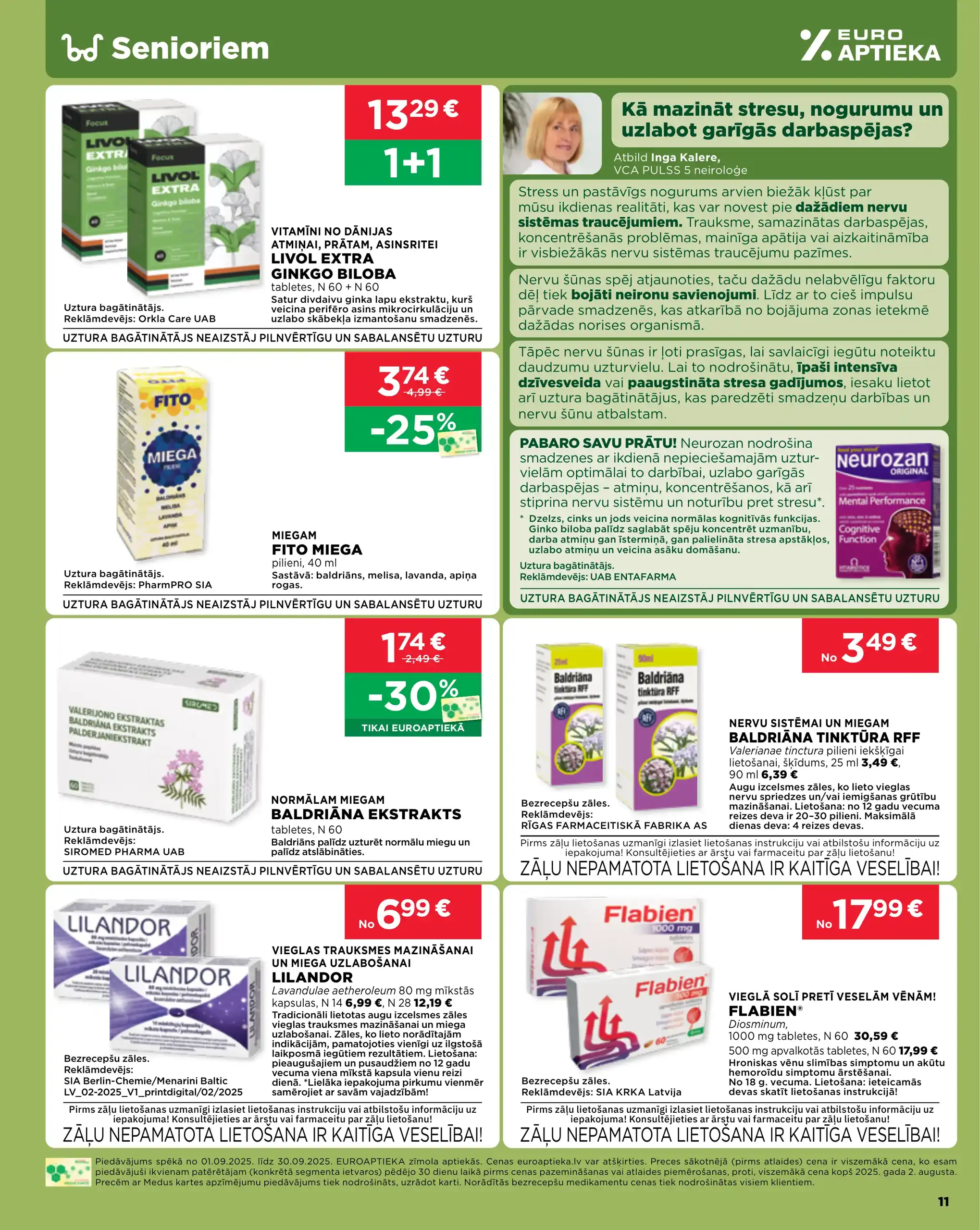 EUROAPTIEKA 01-09-2025-30-09-2025 Page 11