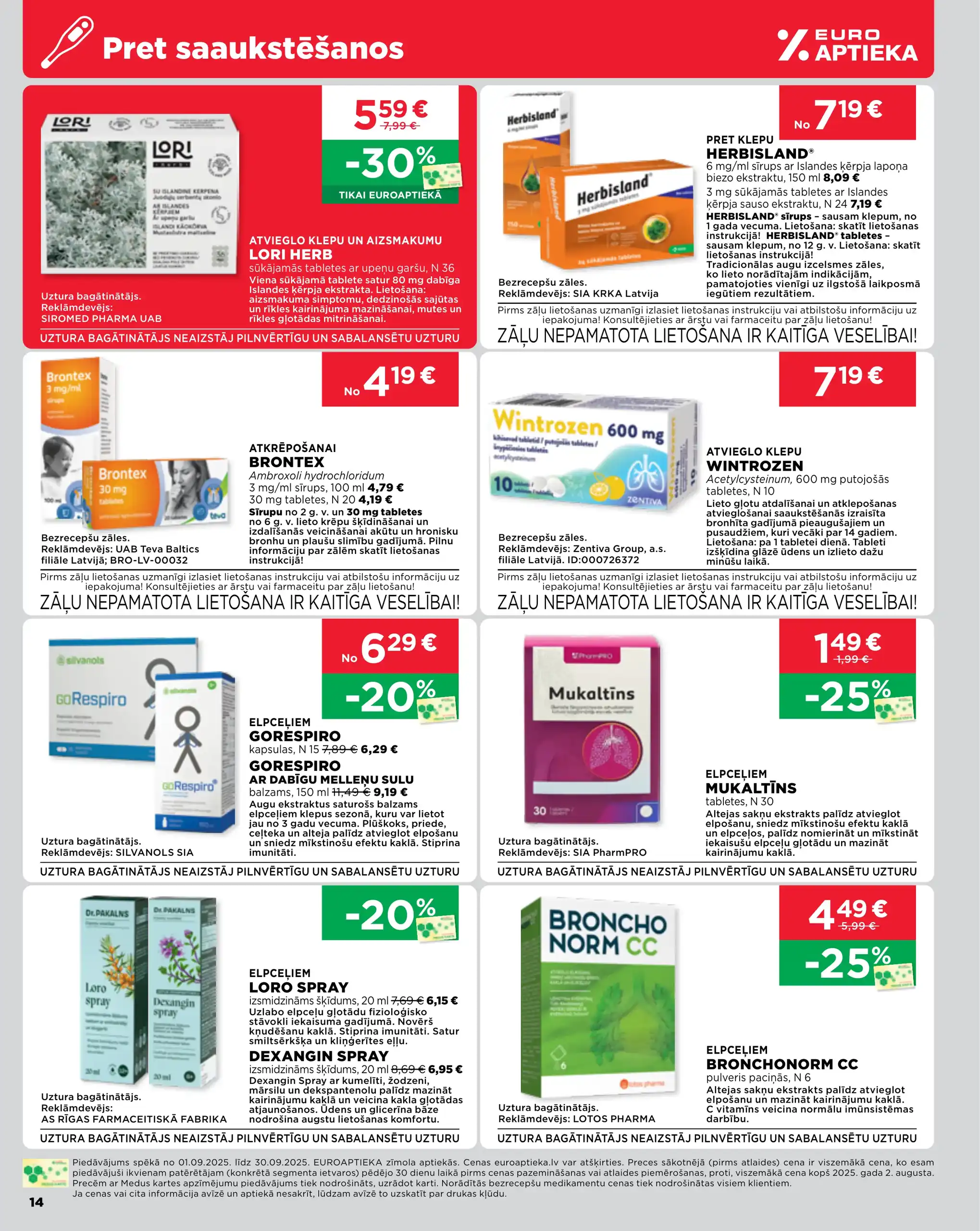 EUROAPTIEKA 01-09-2025-30-09-2025 Page 14