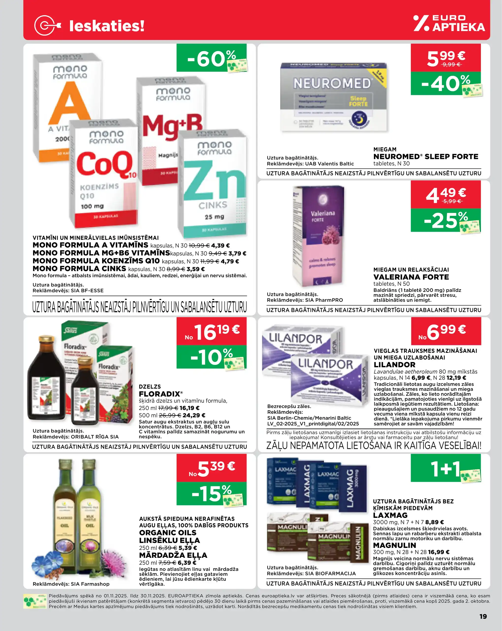 EUROAPTIEKA 01-11-2025-30-11-2025 Page 19