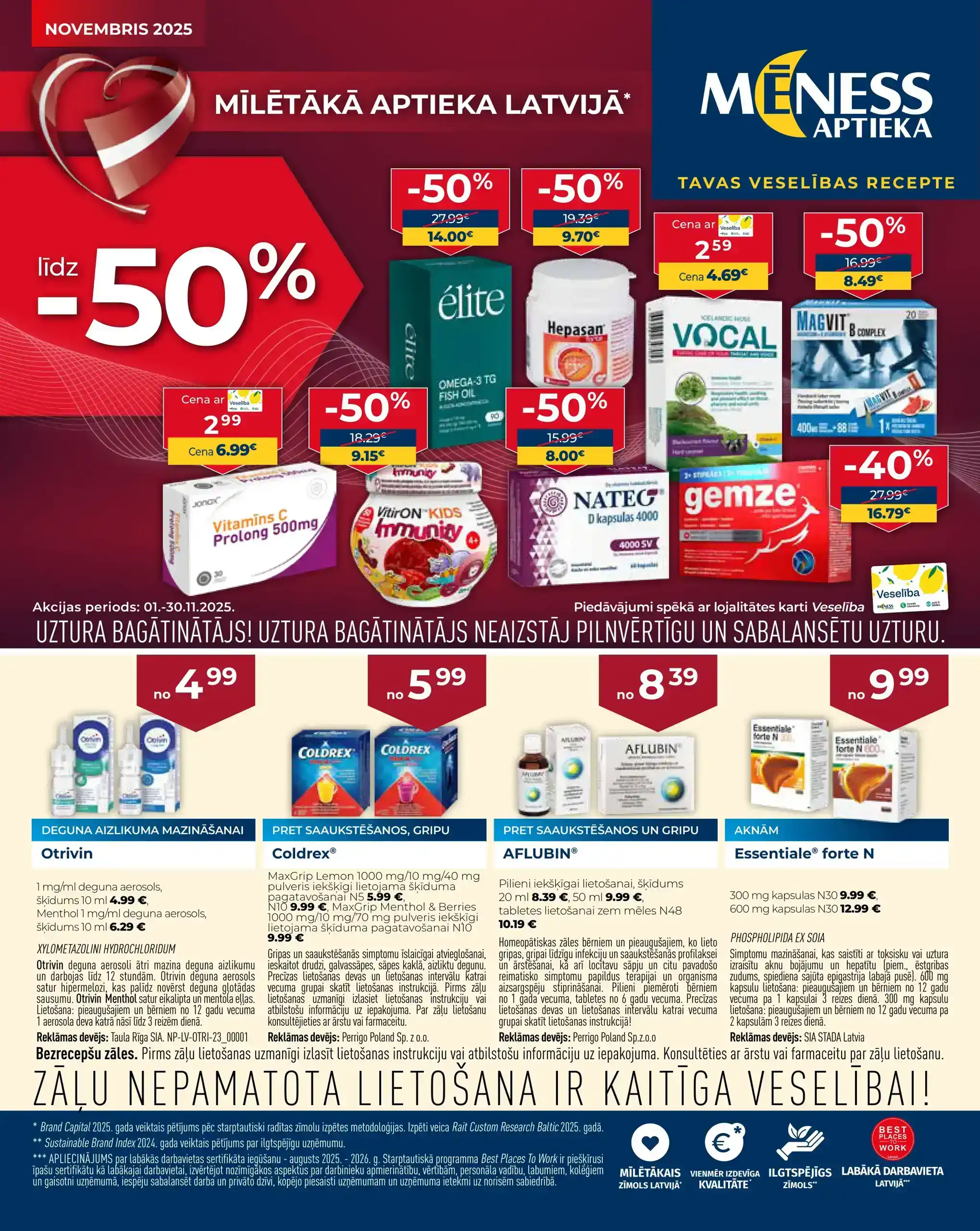 Mēness Aptieka 01-11-2025-30-11-2025 Page 1
