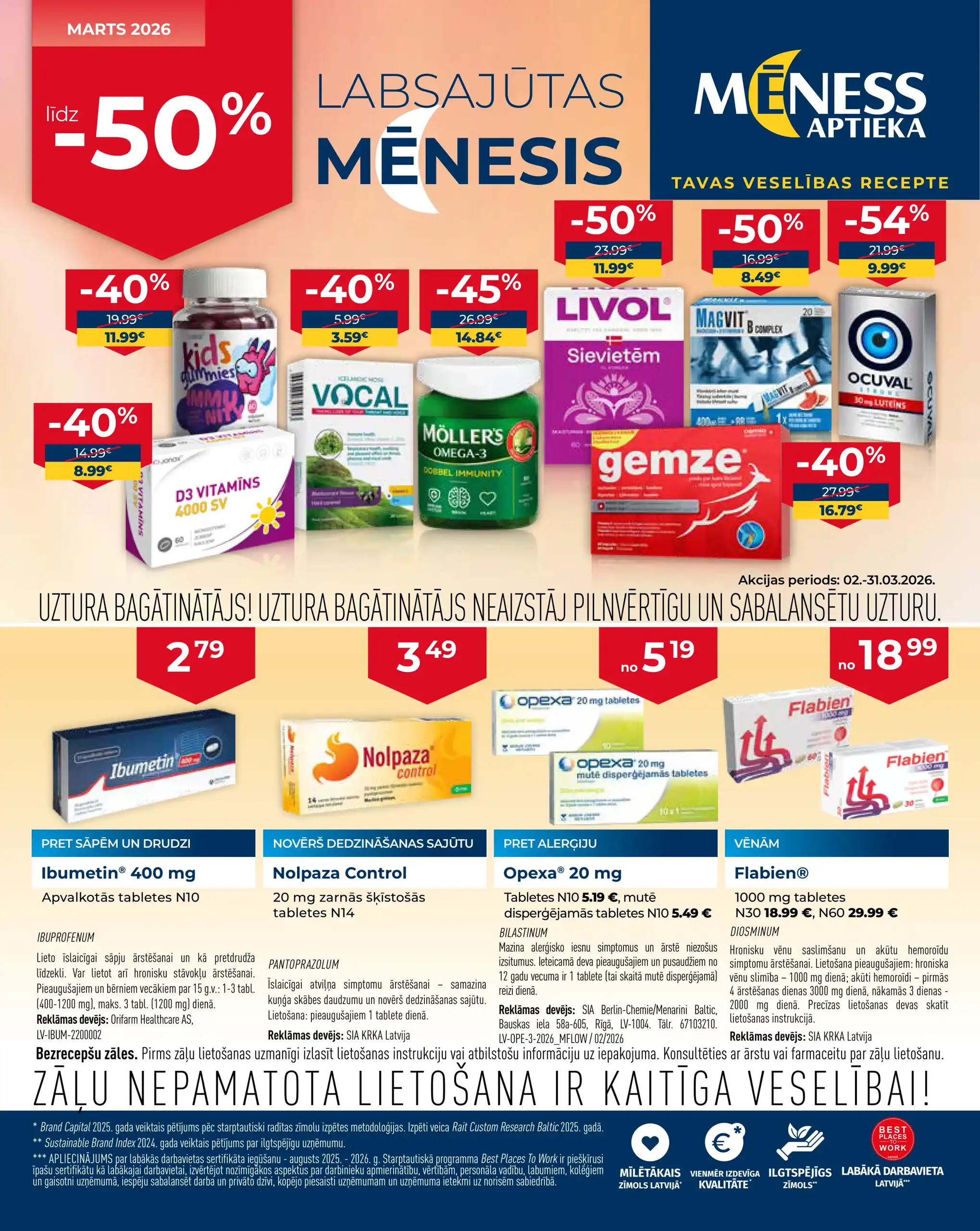Mēness Aptieka 01-03-2026-31-03-2026 Page 1