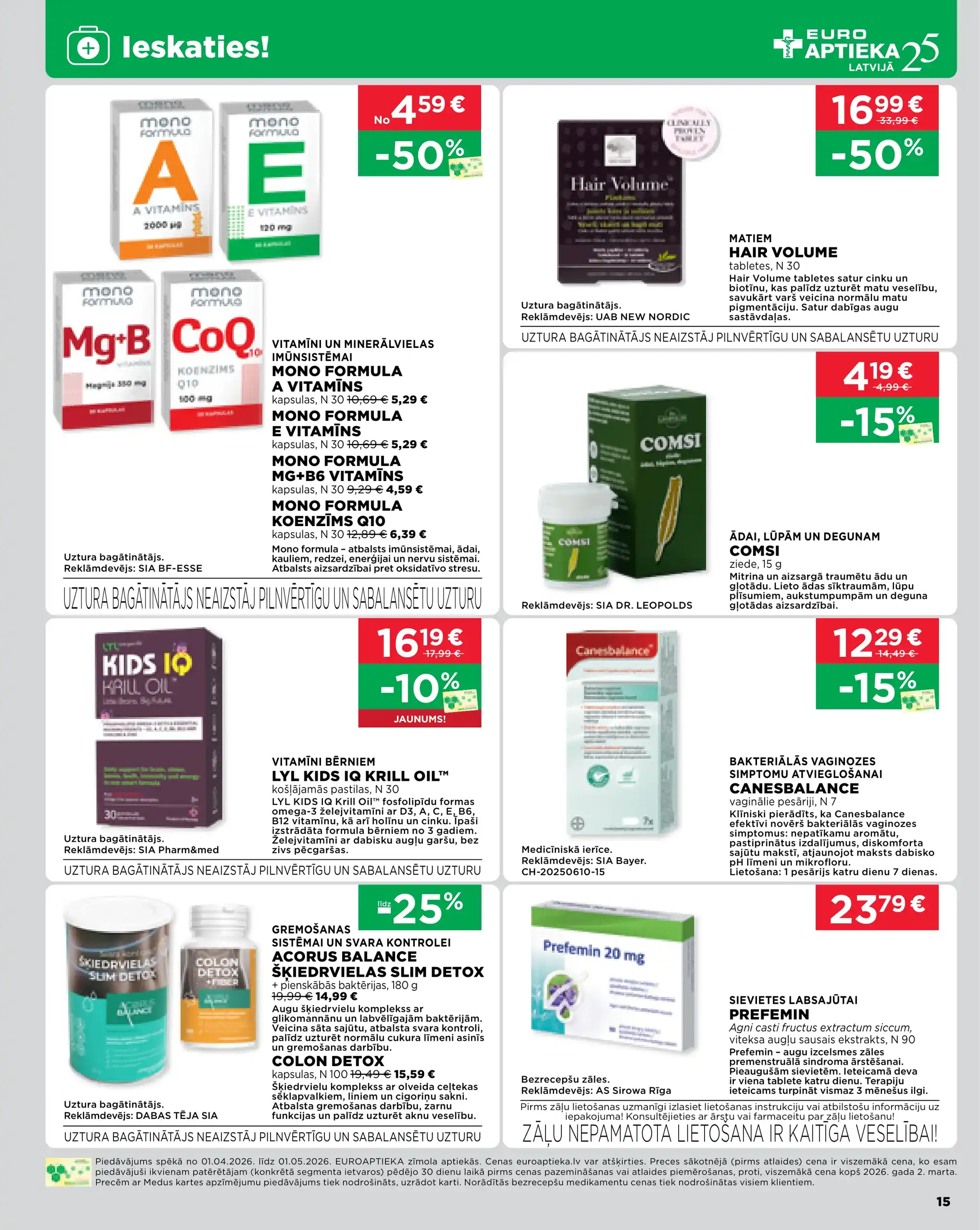 EUROAPTIEKA 01-04-2026-01-05-2026 Page 15